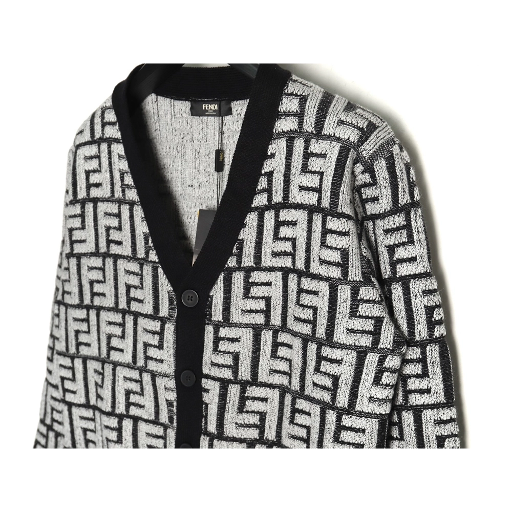 Fendi FF jacquard sweater cardigan,Fendi Jacket,Jacket,APPAREL