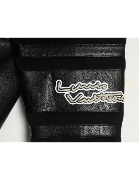 Louis Vuitton printed leather baseball jacket,Louis Vuitton Jacket,Jacket,APPAREL