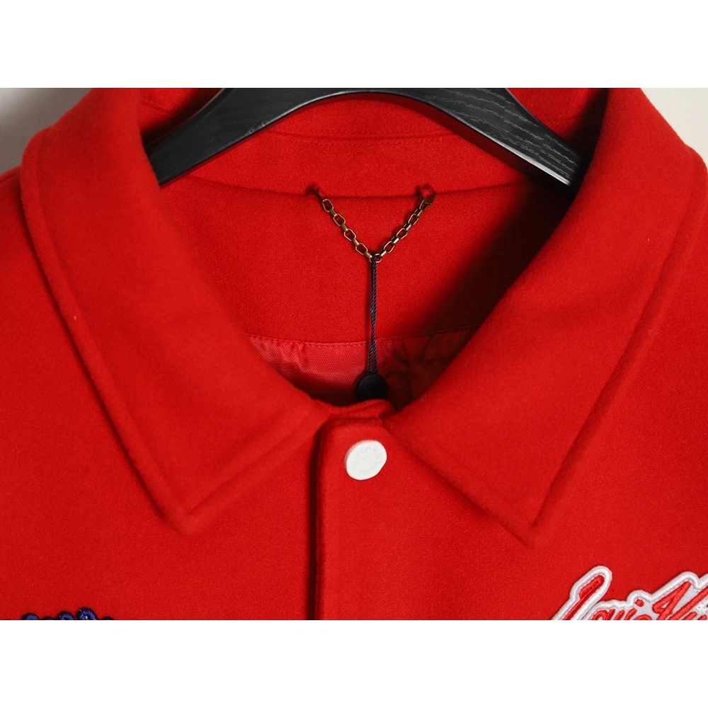 Louis Vuitton floral embroidered baseball jacket,Louis Vuitton Jacket,Jacket,APPAREL