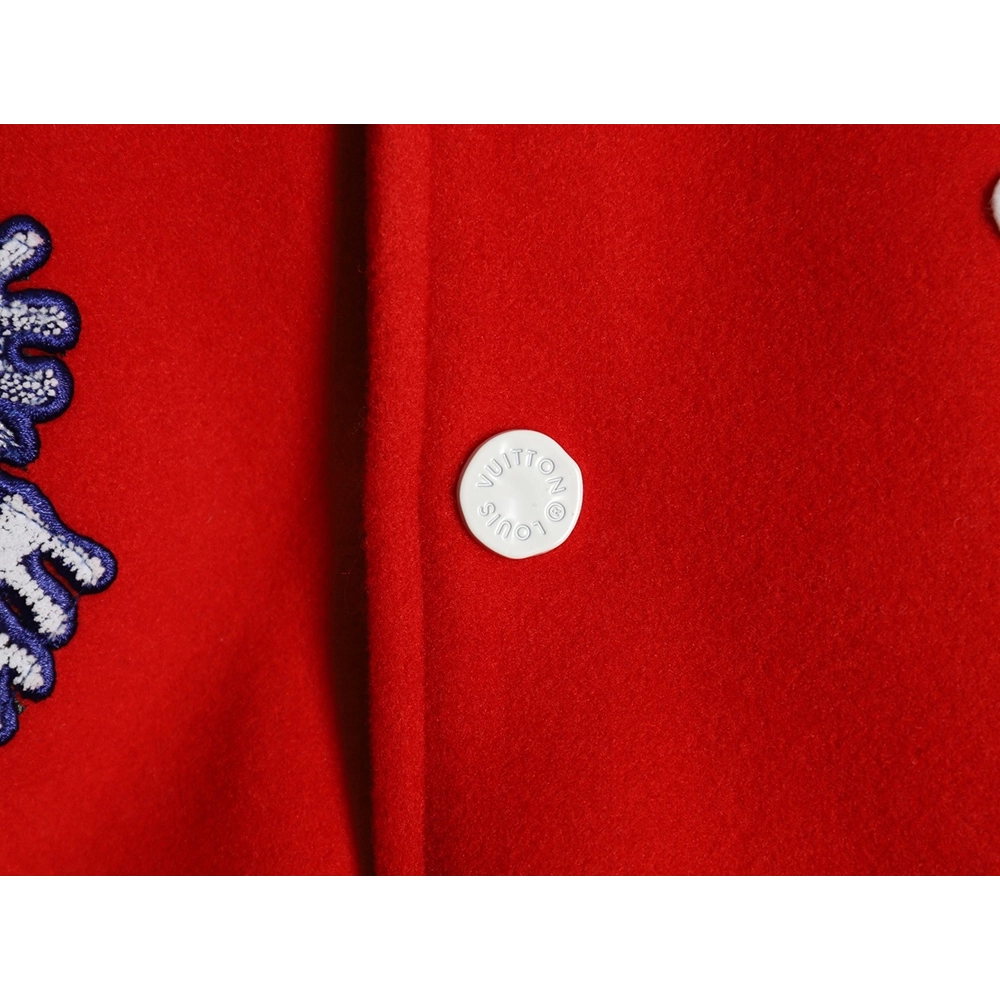 Louis Vuitton floral embroidered baseball jacket,Louis Vuitton Jacket,Jacket,APPAREL