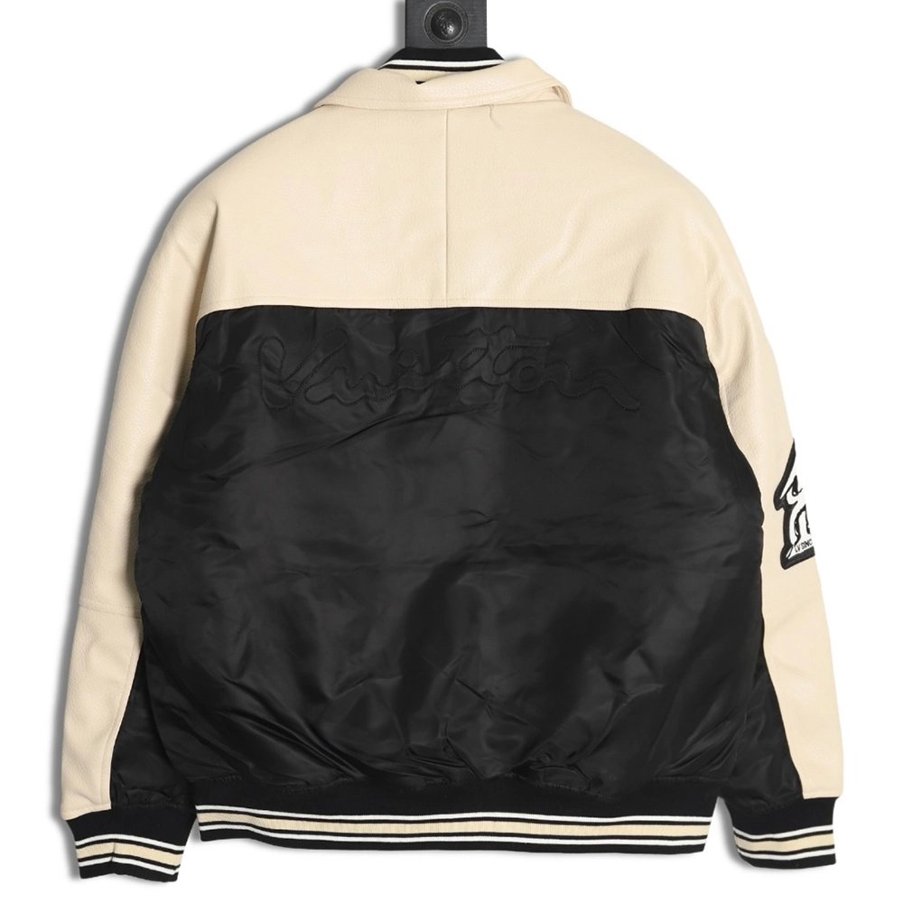 Louis Vuitton contrast color stitching baseball jacket,Louis Vuitton Jacket,Jacket,APPAREL
