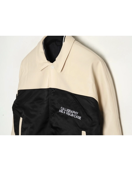 Louis Vuitton contrast color stitching baseball jacket,Louis Vuitton Jacket,Jacket,APPAREL