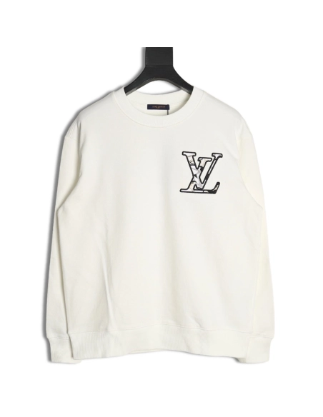 Louis Vuitton ski logo embroidered crewneck sweatshirt,Louis Vuitton Sweatshirt,Low Price High quality,legit seller
