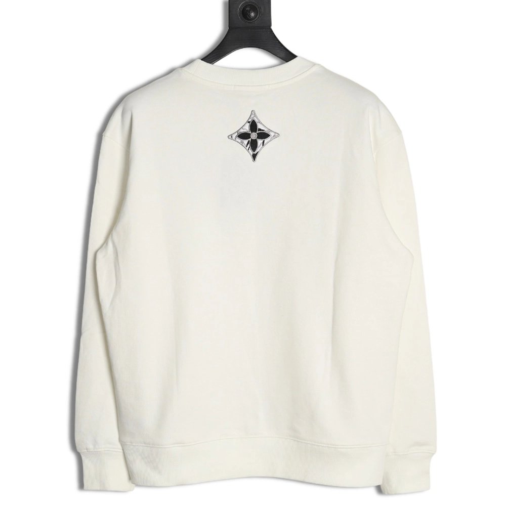 Louis Vuitton ski logo embroidered crewneck sweatshirt,Louis Vuitton Sweatshirt,Low Price High quality,legit seller