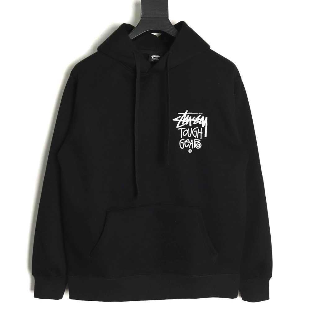 Stussy TGH letter printed hooded plus fleece hoodie,Stussy Hoodie,Hoodie,APPAREL