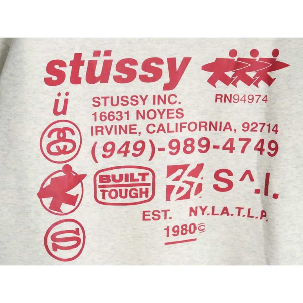 Stussy joint element logo hooded plus fleece hoodie,Stussy Hoodie,Hoodie,APPAREL