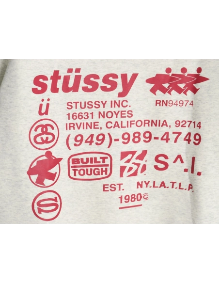 Stussy joint element logo hooded plus fleece hoodie,Stussy Hoodie,Hoodie,APPAREL