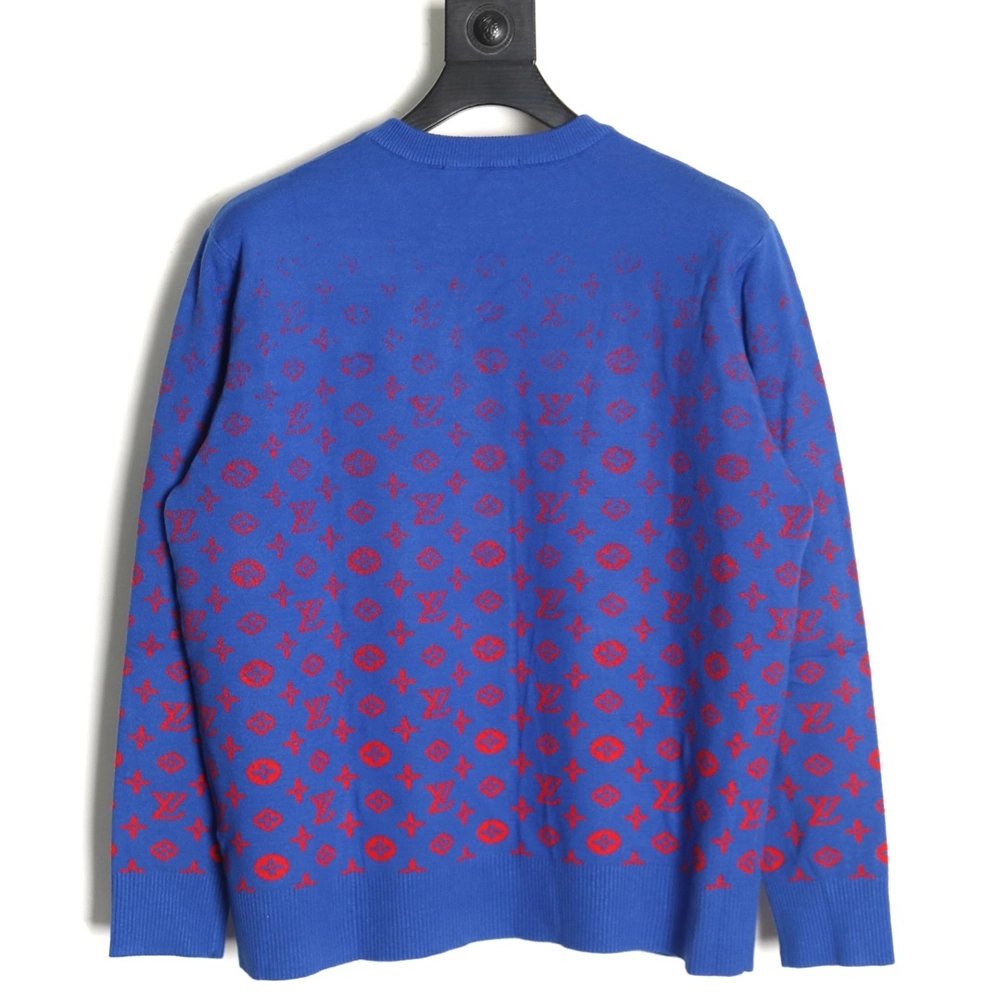 Louis Vuitton all over printed old flower starry sky gradient knitted sweater,Louis Vuitton Sweatshirt,Low Price High quality,le