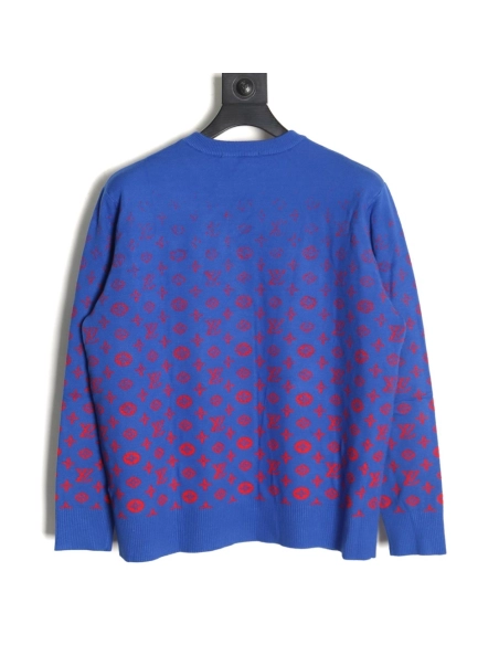 Louis Vuitton all over printed old flower starry sky gradient knitted sweater,Louis Vuitton Sweatshirt,Low Price High quality,le