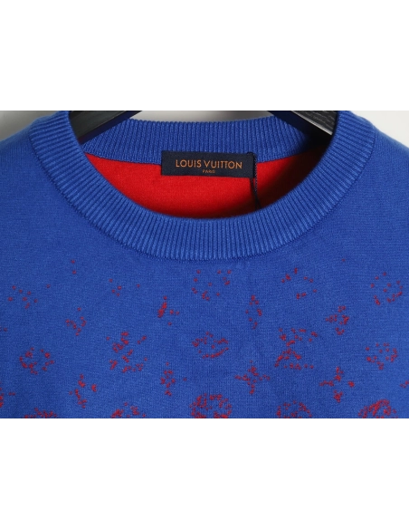 Louis Vuitton all over printed old flower starry sky gradient knitted sweater,Louis Vuitton Sweatshirt,Low Price High quality,le