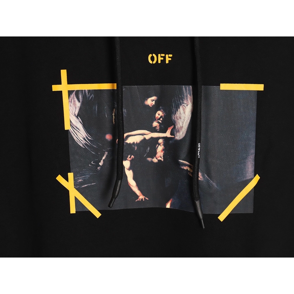 Off white religious print hoodie,Off White Hoodie,Hoodie,APPAREL
