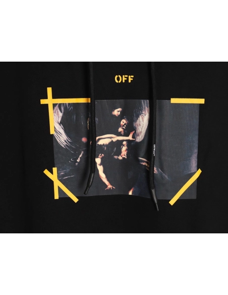 Off white religious print hoodie,Off White Hoodie,Hoodie,APPAREL