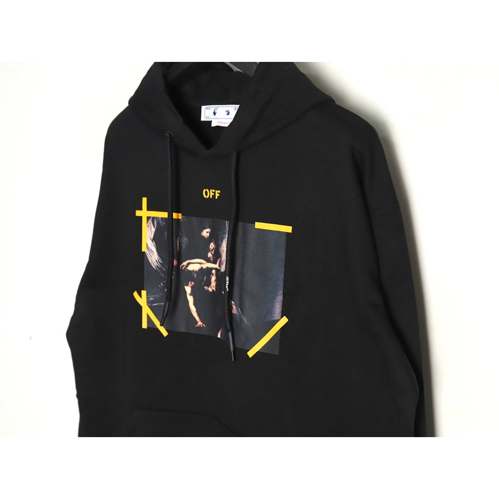 Off white religious print hoodie,Off White Hoodie,Hoodie,APPAREL