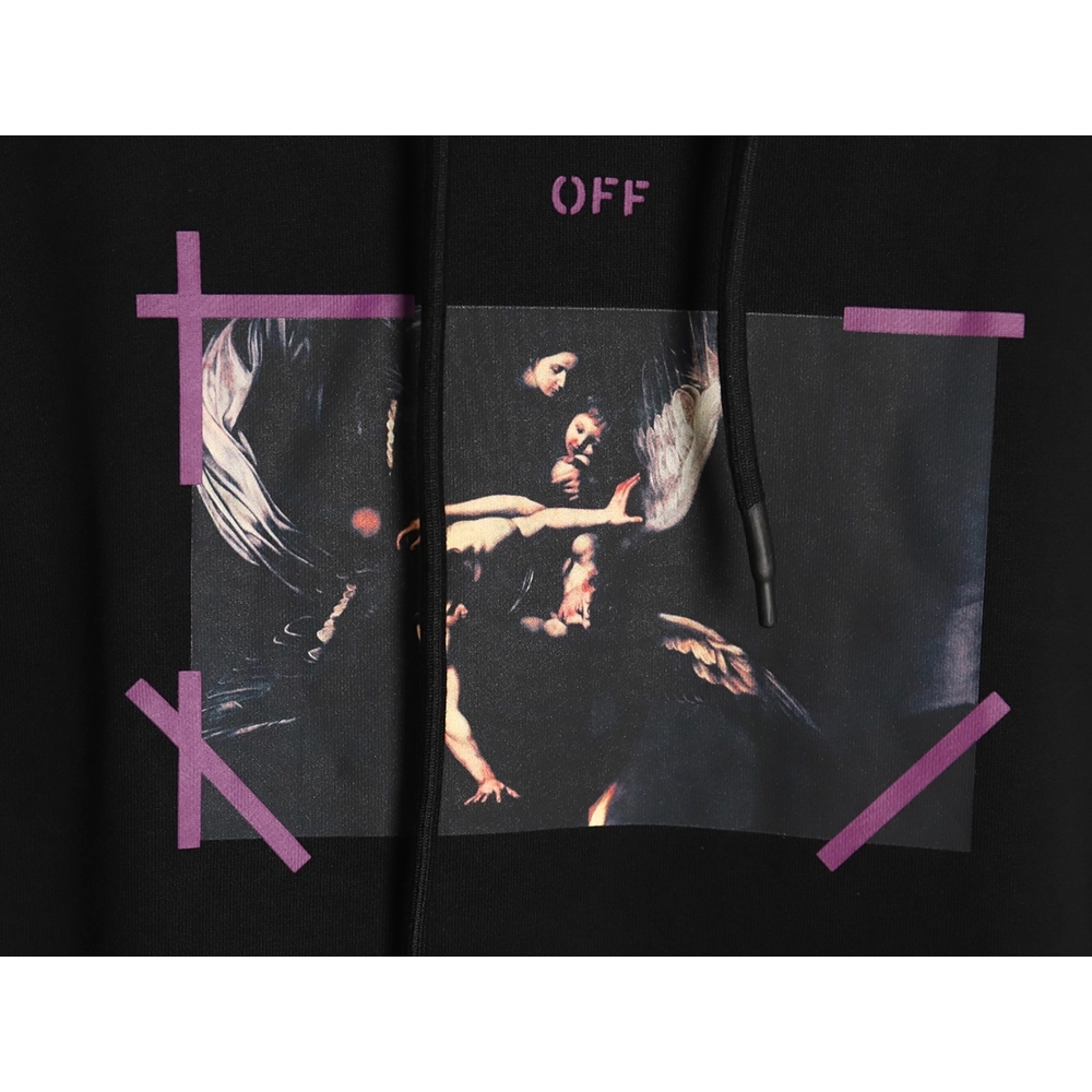 Off white religious print hoodie,Off White Hoodie,Hoodie,APPAREL