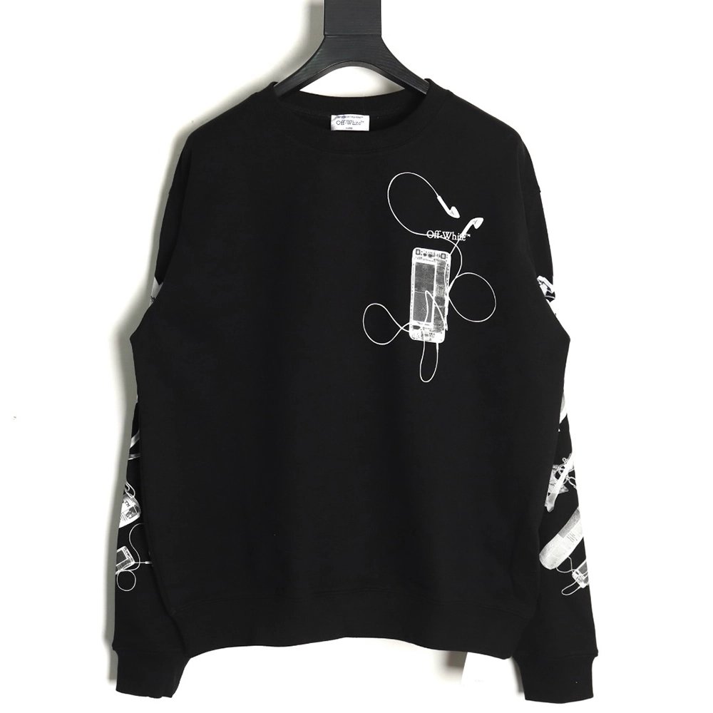 Off white inksplashed arrow twill oil painting graffiti sweatshirt,Off White Sweatshirt,Low Price High quality,legit seller