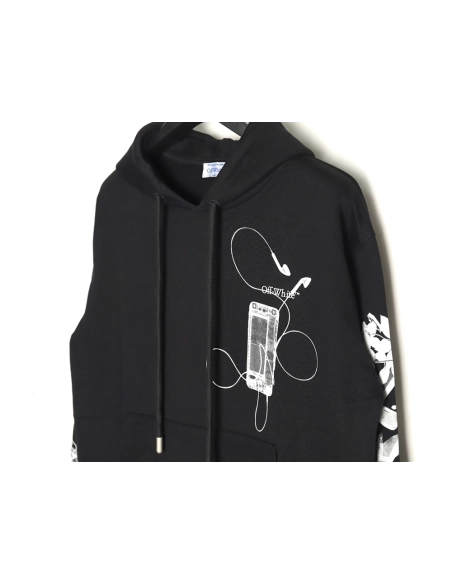Off white splash ink arrow twill oil painting graffiti hoodie,Off White Hoodie,Hoodie,APPAREL
