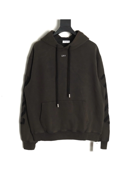 Off white washed old man print hoodie,Off White Hoodie,Hoodie,APPAREL