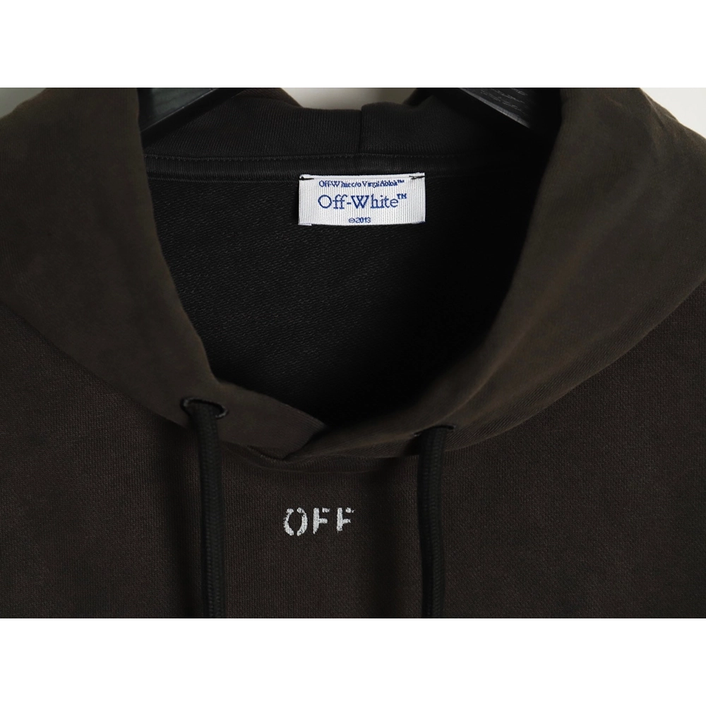Off white washed old man print hoodie,Off White Hoodie,Hoodie,APPAREL