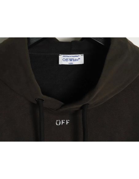 Off white washed old man print hoodie,Off White Hoodie,Hoodie,APPAREL