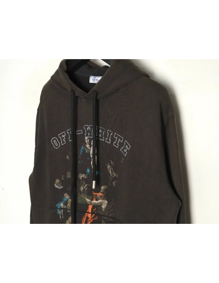 Off white washed religious hoodie,Off White Hoodie,Hoodie,APPAREL