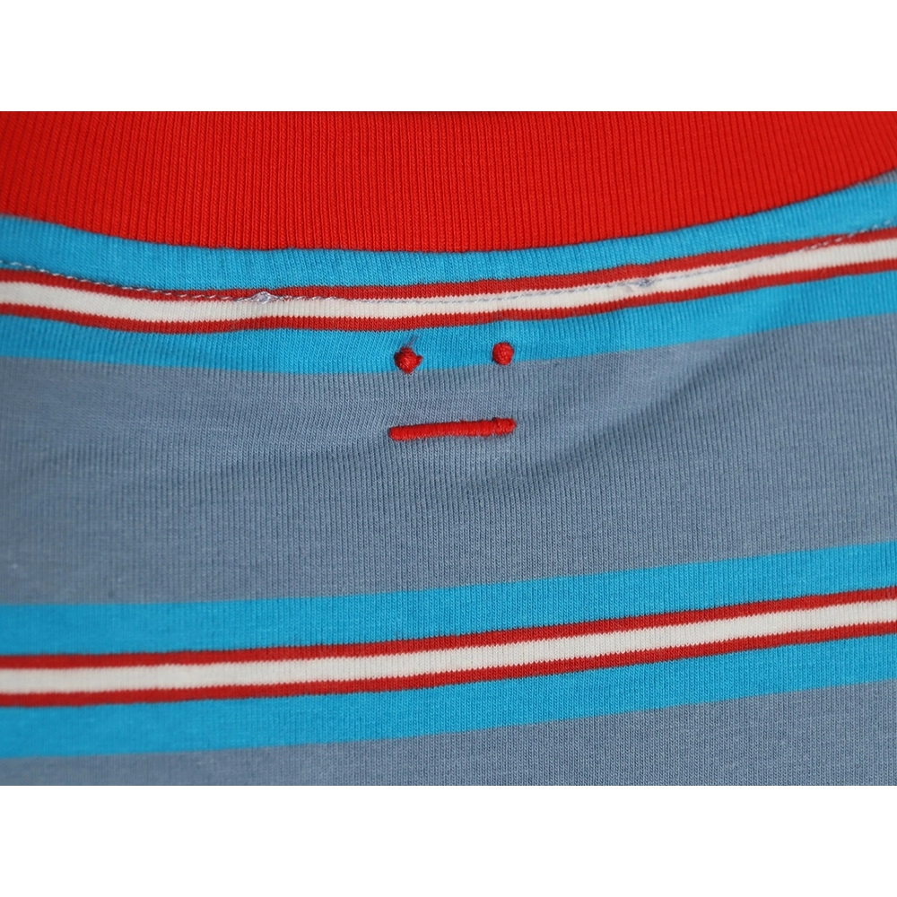 Acne Studios blue striped fake twopiece smiley longsleeved Tshirt,Acne Studios T Shirt,Tshirt,APPAREL