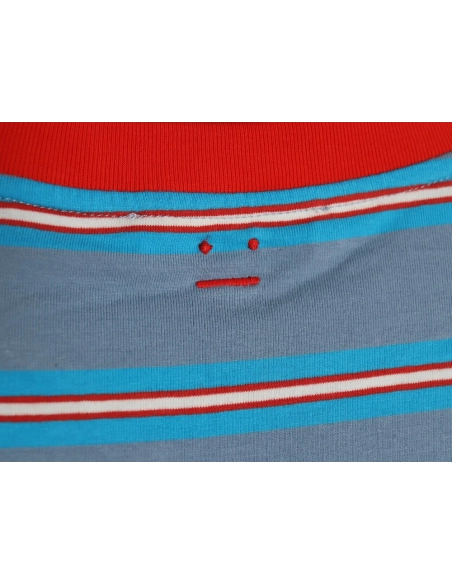 Acne Studios blue striped fake twopiece smiley longsleeved Tshirt,Acne Studios T Shirt,Tshirt,APPAREL