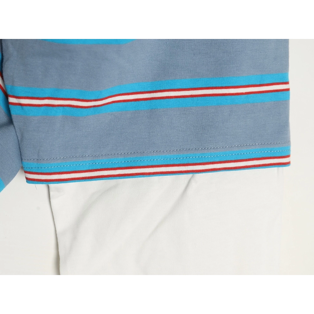 Acne Studios blue striped fake twopiece smiley longsleeved Tshirt,Acne Studios T Shirt,Tshirt,APPAREL