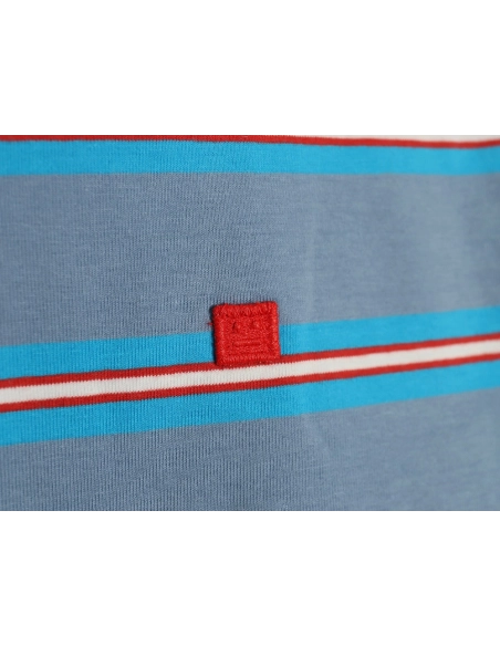 Acne Studios blue striped fake twopiece smiley longsleeved Tshirt,Acne Studios T Shirt,Tshirt,APPAREL