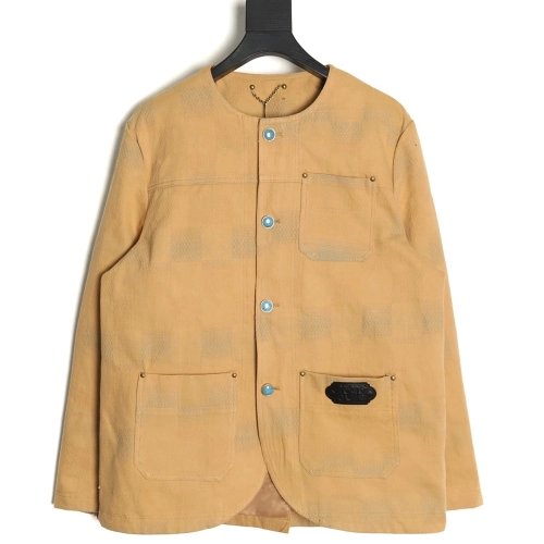 Louis Vuitton Pharrell cobranded checkerboard pattern jacket,Louis Vuitton Jacket,Jacket,APPAREL