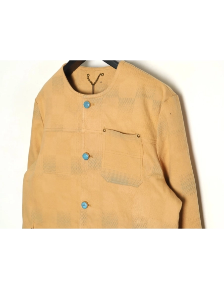 Louis Vuitton Pharrell cobranded checkerboard pattern jacket,Louis Vuitton Jacket,Jacket,APPAREL