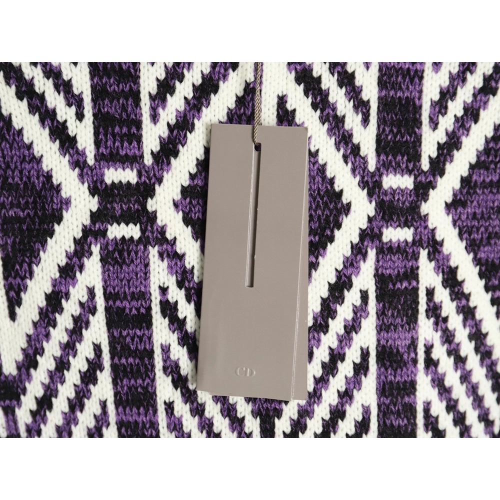 Dior jacquard geometric knit sweater,Dior Sweatshirt,Low Price High quality,legit seller