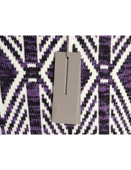 Dior jacquard geometric knit sweater,Dior Sweatshirt,Low Price High quality,legit seller