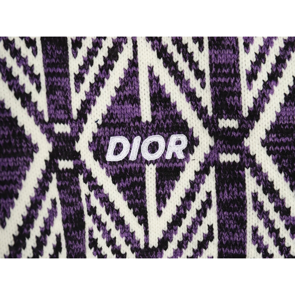 Dior jacquard geometric knit sweater,Dior Sweatshirt,Low Price High quality,legit seller