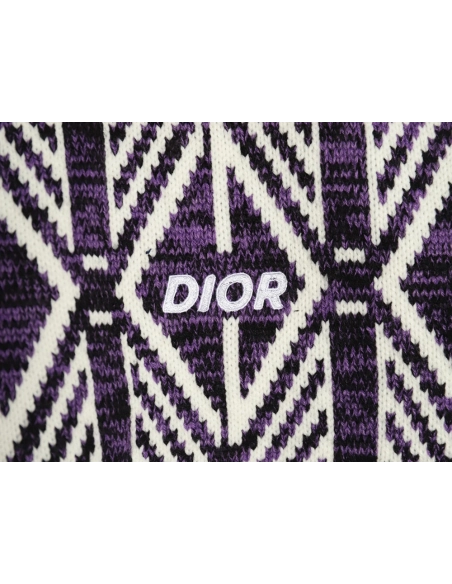 Dior jacquard geometric knit sweater,Dior Sweatshirt,Low Price High quality,legit seller