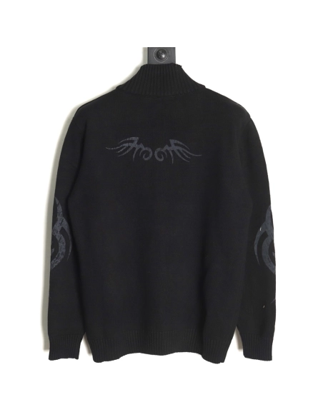 Balenciaga y2k totem rune zipper sweater,Balenciaga Sweatshirt,Low Price High quality,legit seller