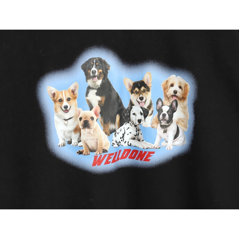 We11 Done Circle Puppy Crew Neck Sweatshirt,We11done Sweatshirt,Low Price High quality,legit seller