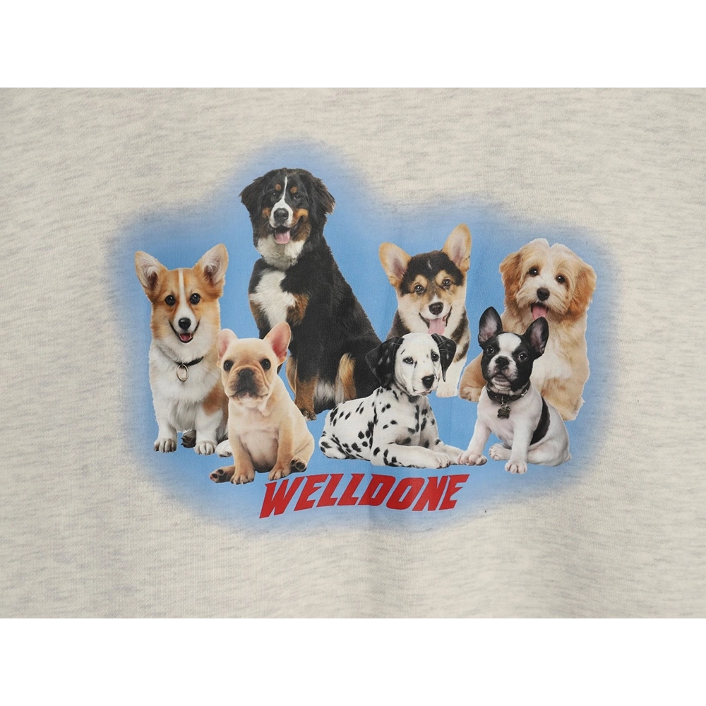 We11 Done Circle Puppy Crew Neck Sweatshirt,We11done Sweatshirt,Low Price High quality,legit seller