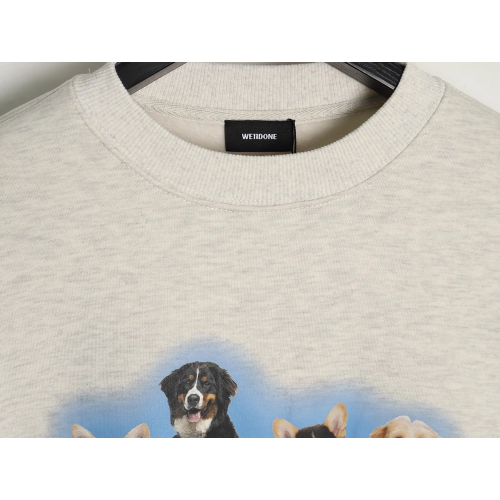 We11 Done Circle Puppy Crew Neck Sweatshirt,We11done Sweatshirt,Low Price High quality,legit seller