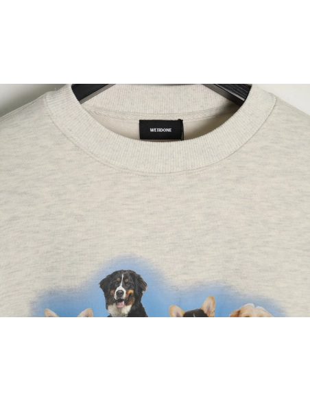 We11 Done Circle Puppy Crew Neck Sweatshirt,We11done Sweatshirt,Low Price High quality,legit seller