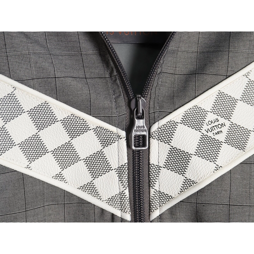 Louis vuitton wool check webbing waist jacket,Louis Vuitton Jacket,Jacket,APPAREL