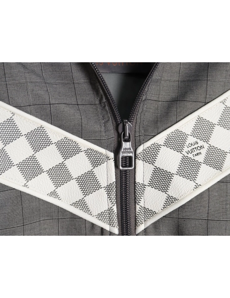 Louis vuitton wool check webbing waist jacket,Louis Vuitton Jacket,Jacket,APPAREL