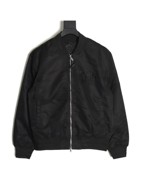 Dior 1947 logo embroidered bomber jacket,Balenciaga Jacket,Jacket,APPAREL