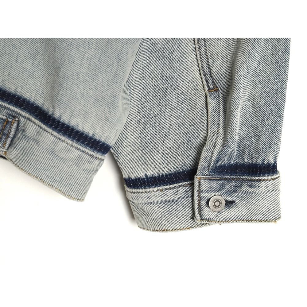 Maison Margiela collarless denim jacket,MAISON MARGIELA Jacket,Jacket,APPAREL