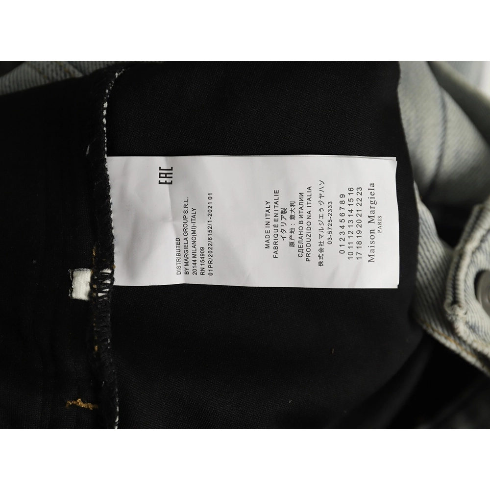 Maison Margiela collarless denim jacket,MAISON MARGIELA Jacket,Jacket,APPAREL