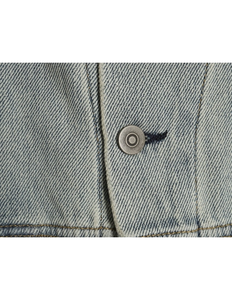 Maison Margiela collarless denim jacket,MAISON MARGIELA Jacket,Jacket,APPAREL