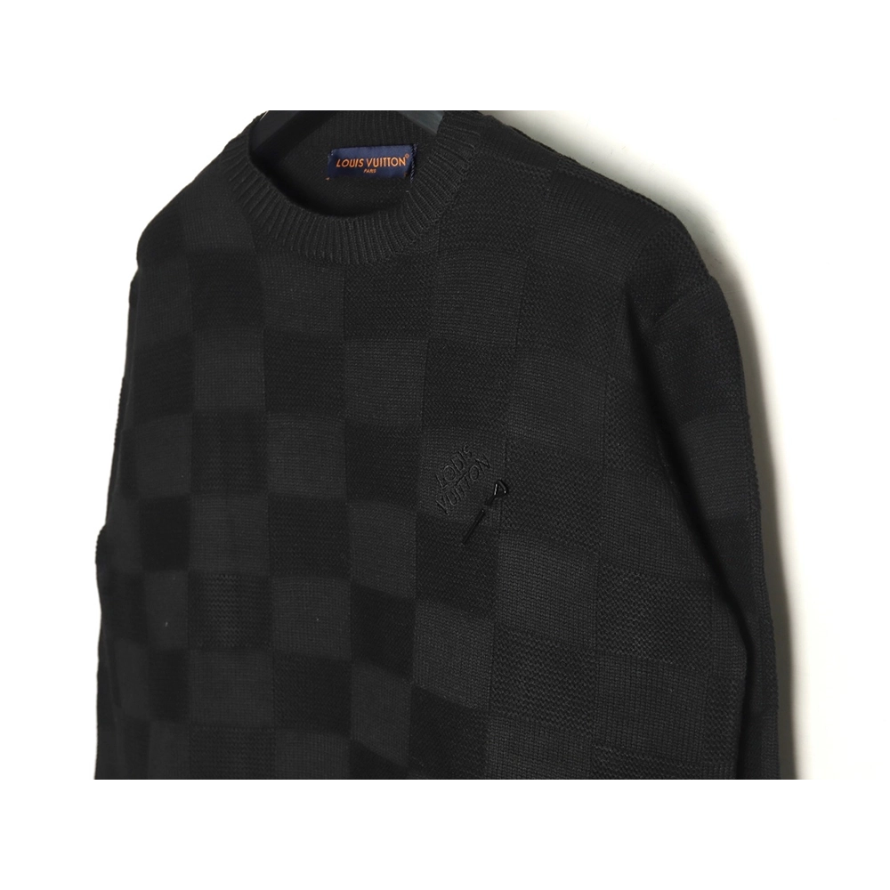 Louis Vuitton Checkerboard Pin Crewneck Sweater,Louis Vuitton Sweatshirt,Low Price High quality,legit seller
