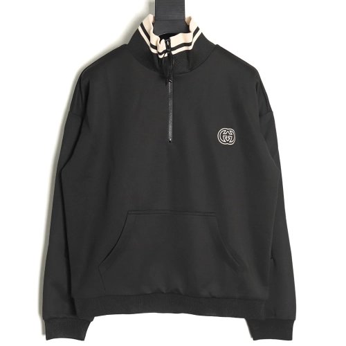 Gucci interlocking double G half zip jacket,Gucci Jacket,Jacket,APPAREL