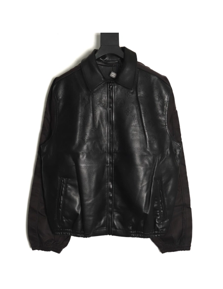 Louis Vuitton laser hollowed out stitching leather jacket,Louis Vuitton Jacket,Jacket,APPAREL
