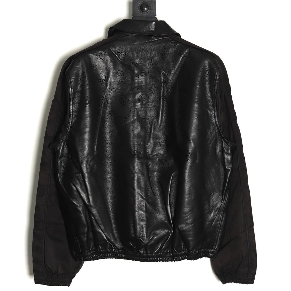 Louis Vuitton laser hollowed out stitching leather jacket,Louis Vuitton Jacket,Jacket,APPAREL