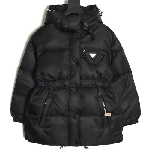 Prada waterproof waisted regenerated nylon down jacket,Prada Jacket,Jacket,APPAREL